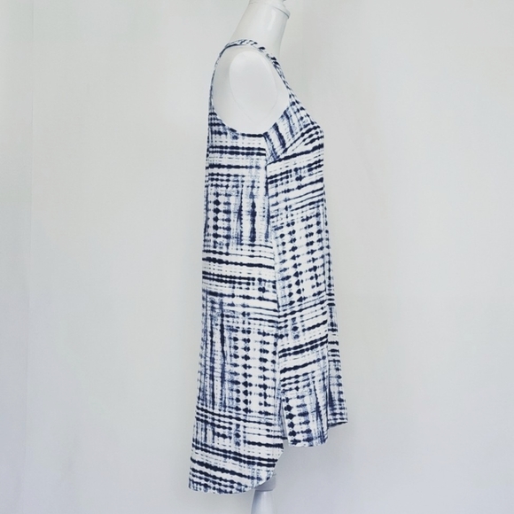 Cynthia Rowley 100% Linen Dress NWOT Size Small Blue and White - Picture 4 of 11